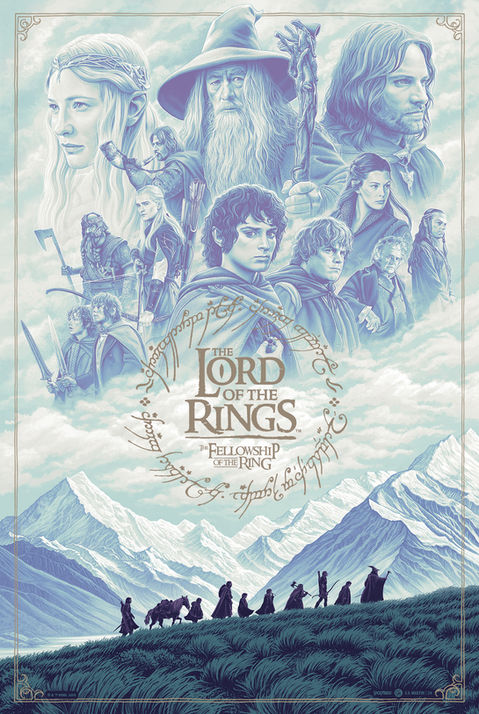 The Lord of The Rings: The Fellowship of the Ring poster illustrated by CA Martin