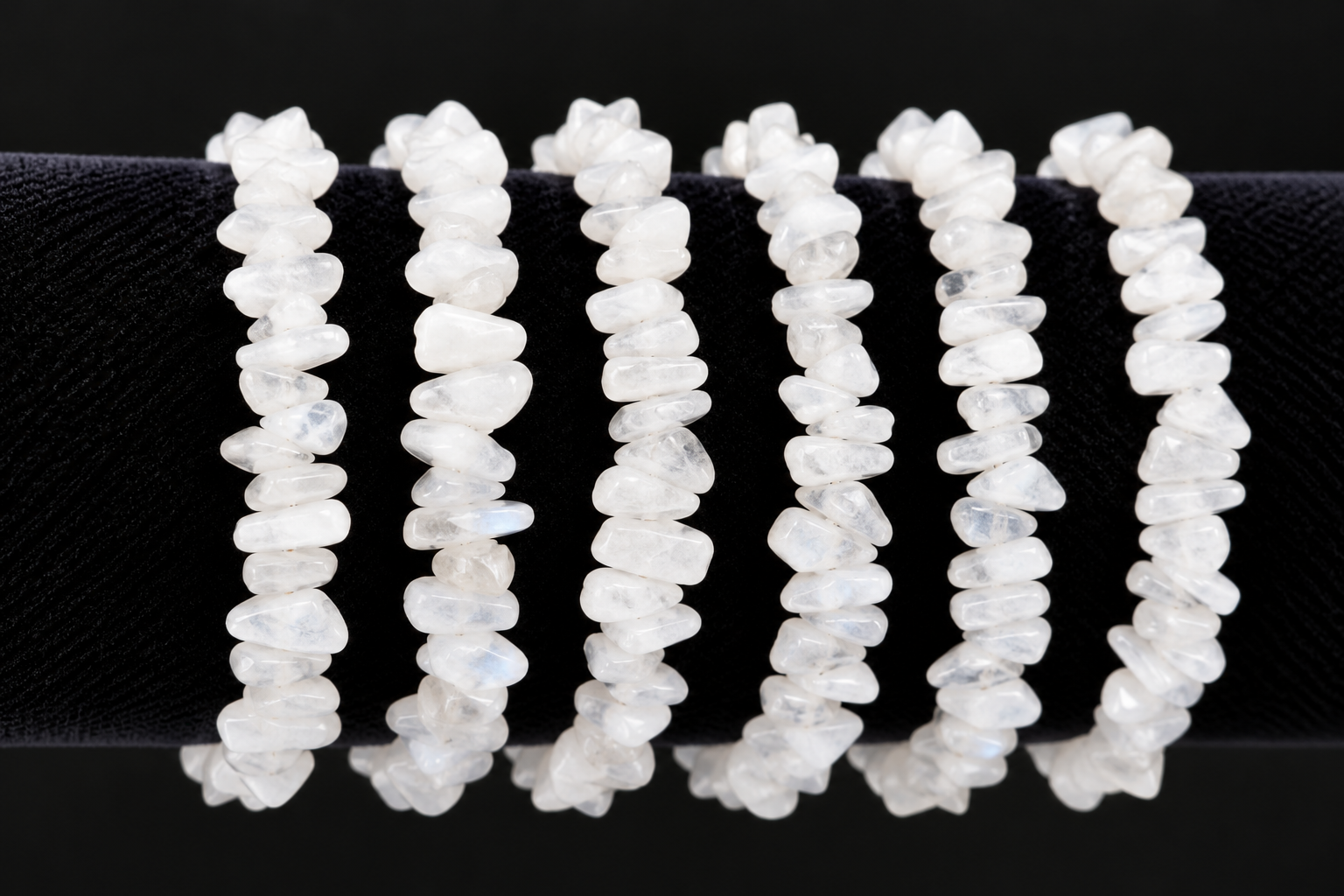 Bracelet baroque - Pierre de lune blanche