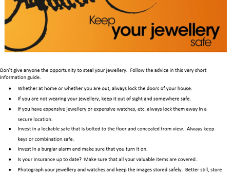 Keeping your Jewellery safe