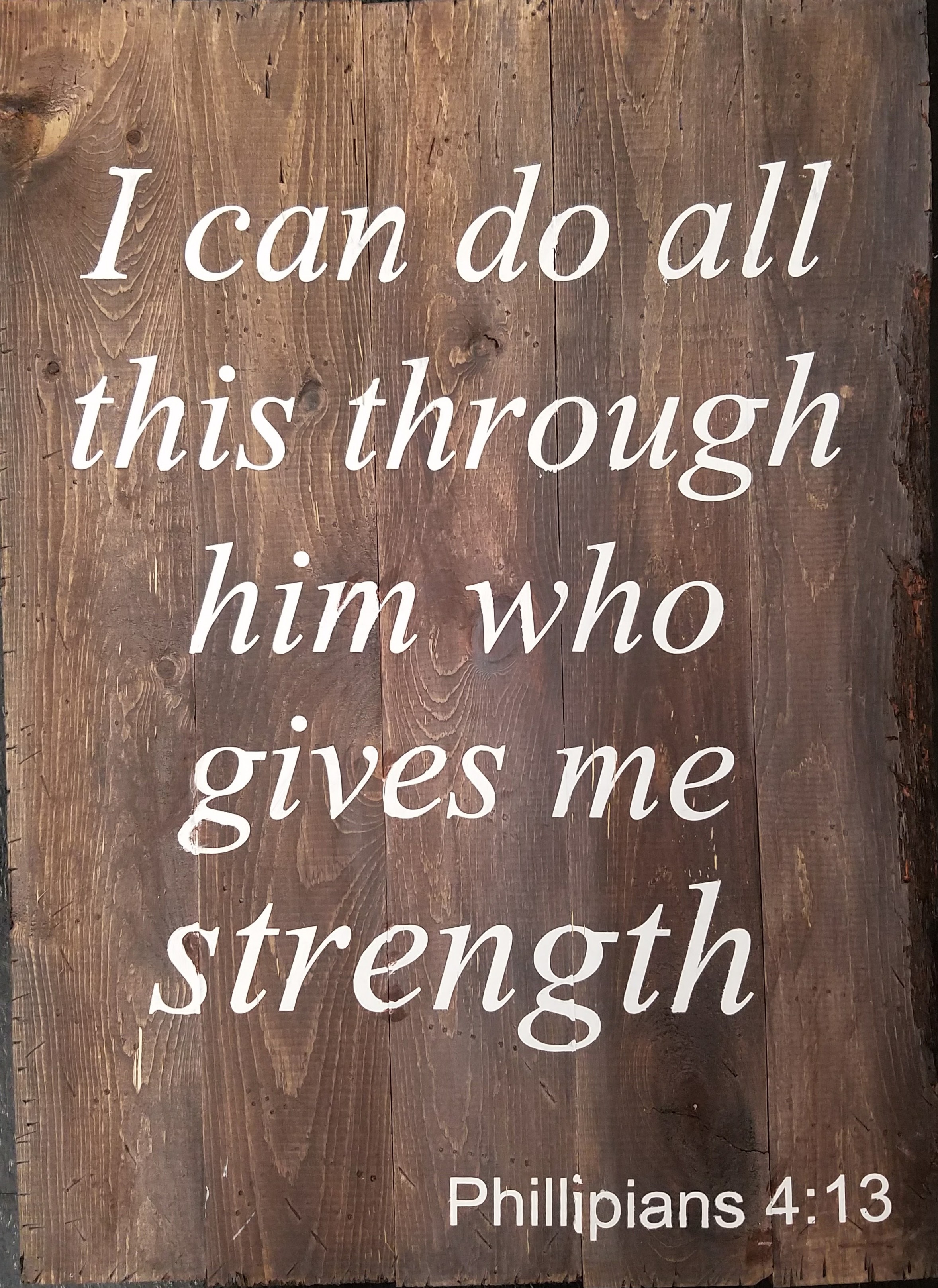 I can do all this through him ...