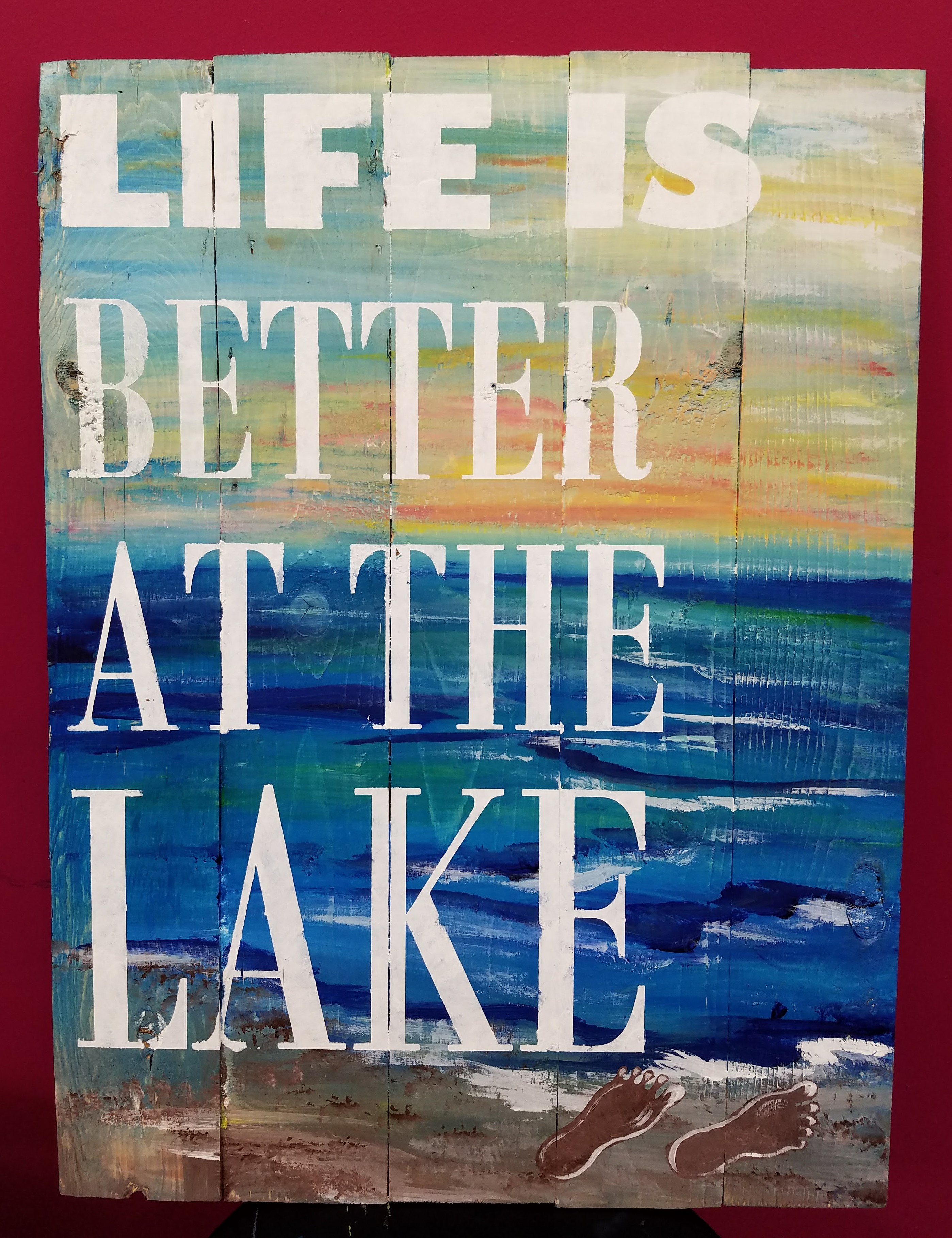 Life is better on the Lake sunset