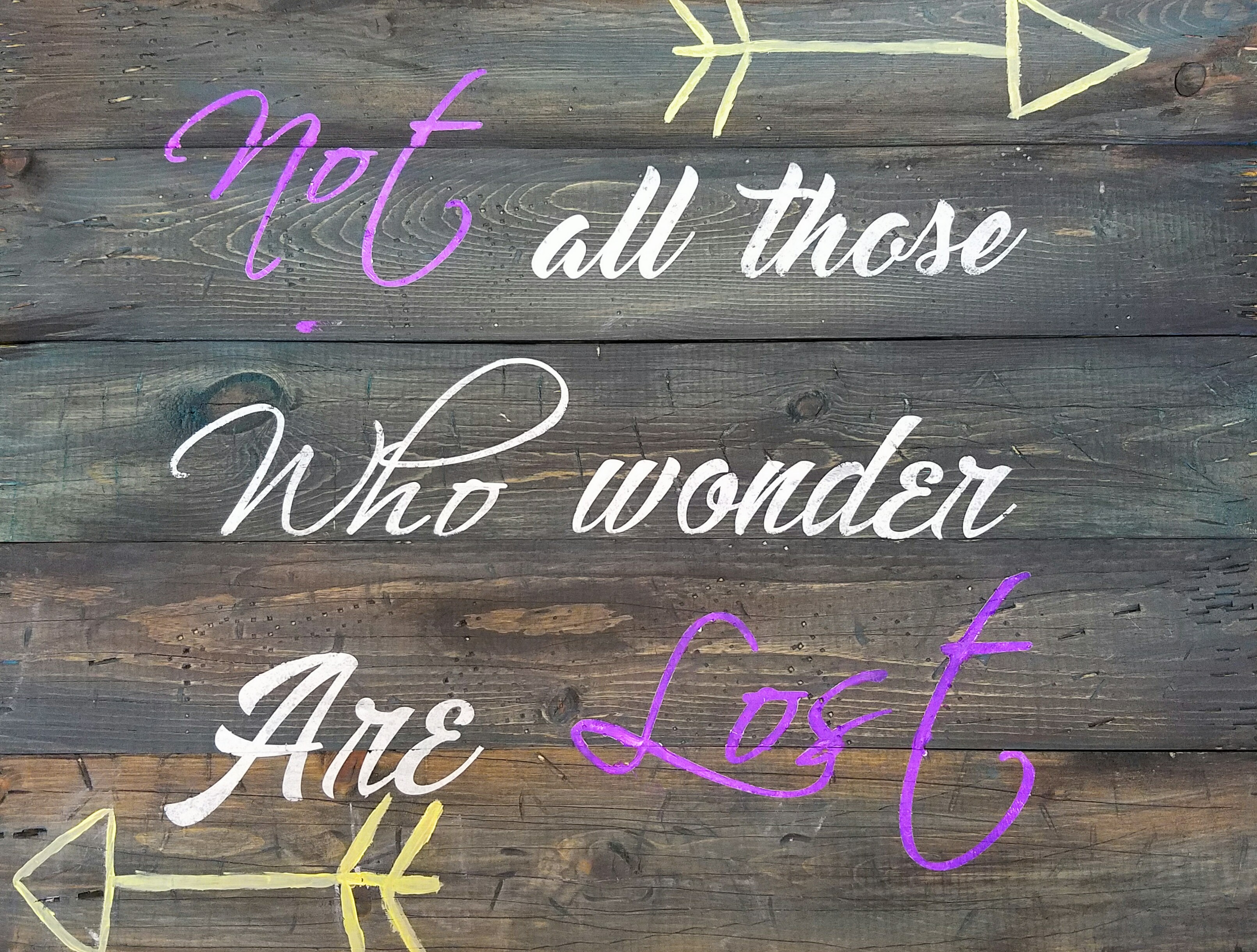 Not all those Who Wonder Are Lost