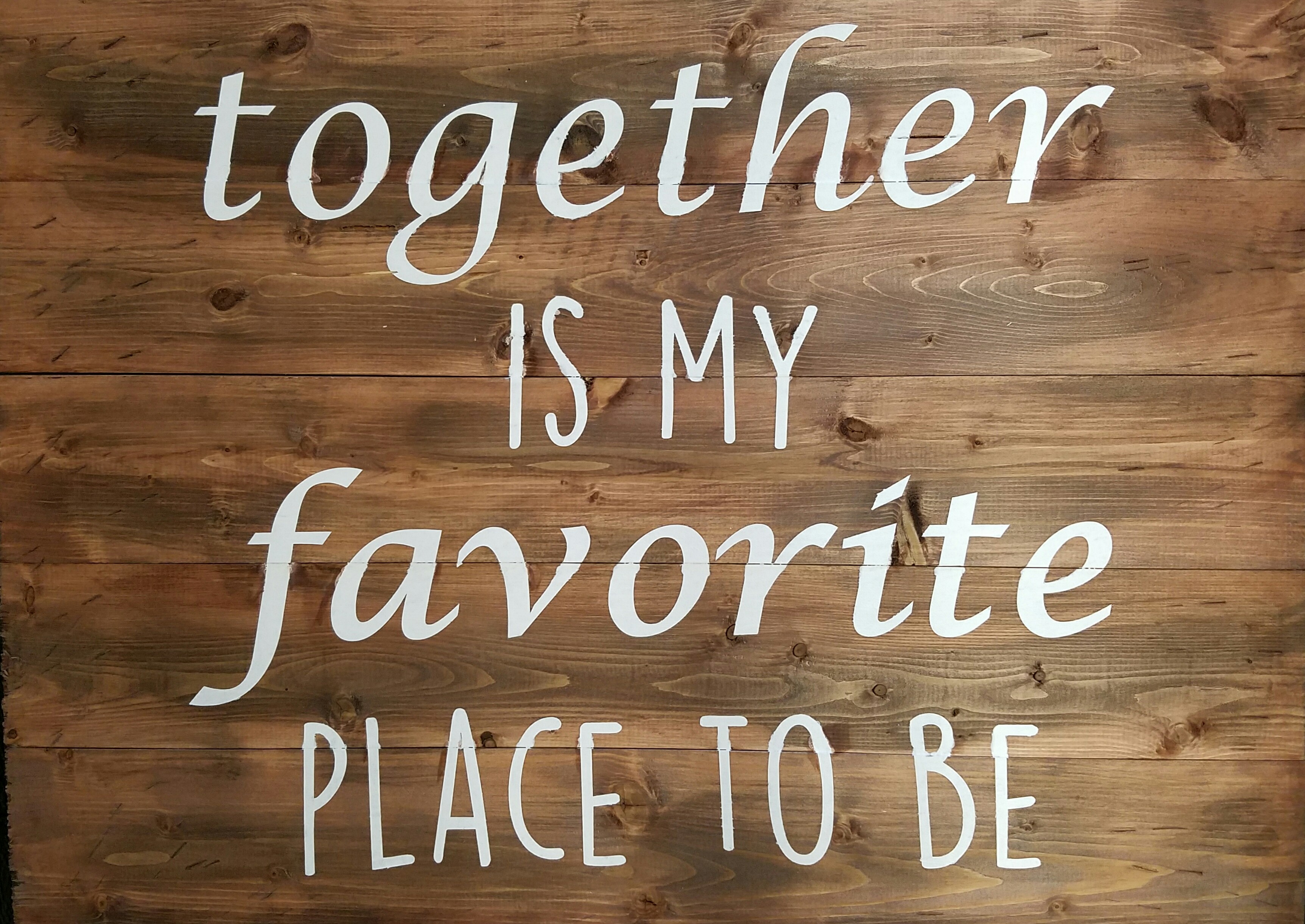 Together fav. place to be