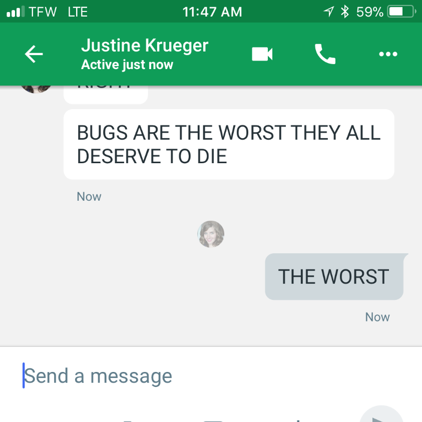 a conversation that occurred the day before this post (+20 years past said bug incident)