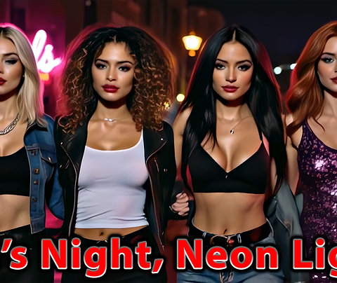 Girl's Night Neon Lights