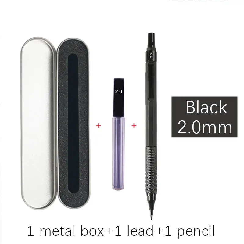 Thumbnail: High Quality Metal Mechanical Pencils Set With Lead Refills Drafting Automatic