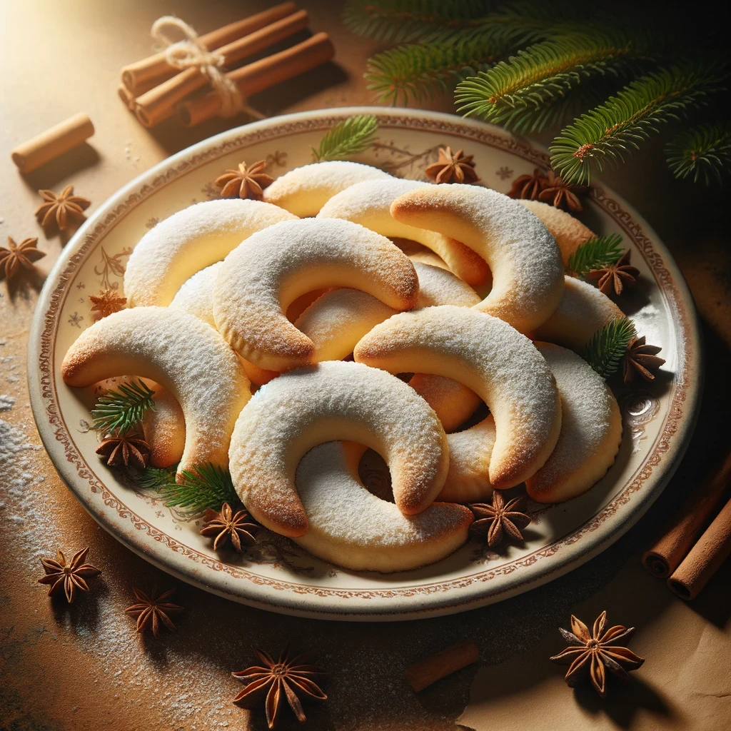 Festliche Weihnachtskekse Traditionelle Vanillekipferl