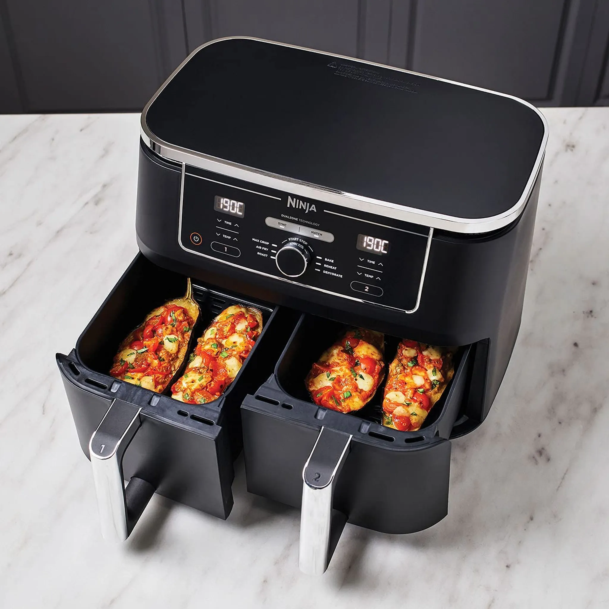 Ninja Foodi MAX Dual Zone Heißluftfritteuse mit digitalem Bratenthermometer AF451EU Test & Erfahrungen