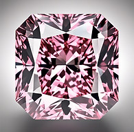 Radiant cut pink diamond