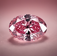 Pink diamond oval cut