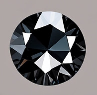 Round black diamond in grey background