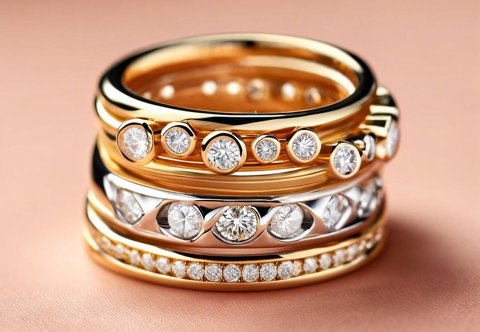 stackable lab-grown diamond rings