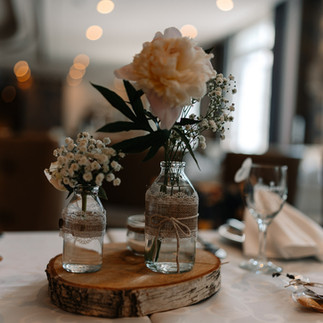 Tischdeko Hochzeit Blumen Vase romantische Stimmung Dresden