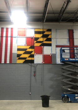 Sierra Painting Flags on Scissor Lift.JPEG