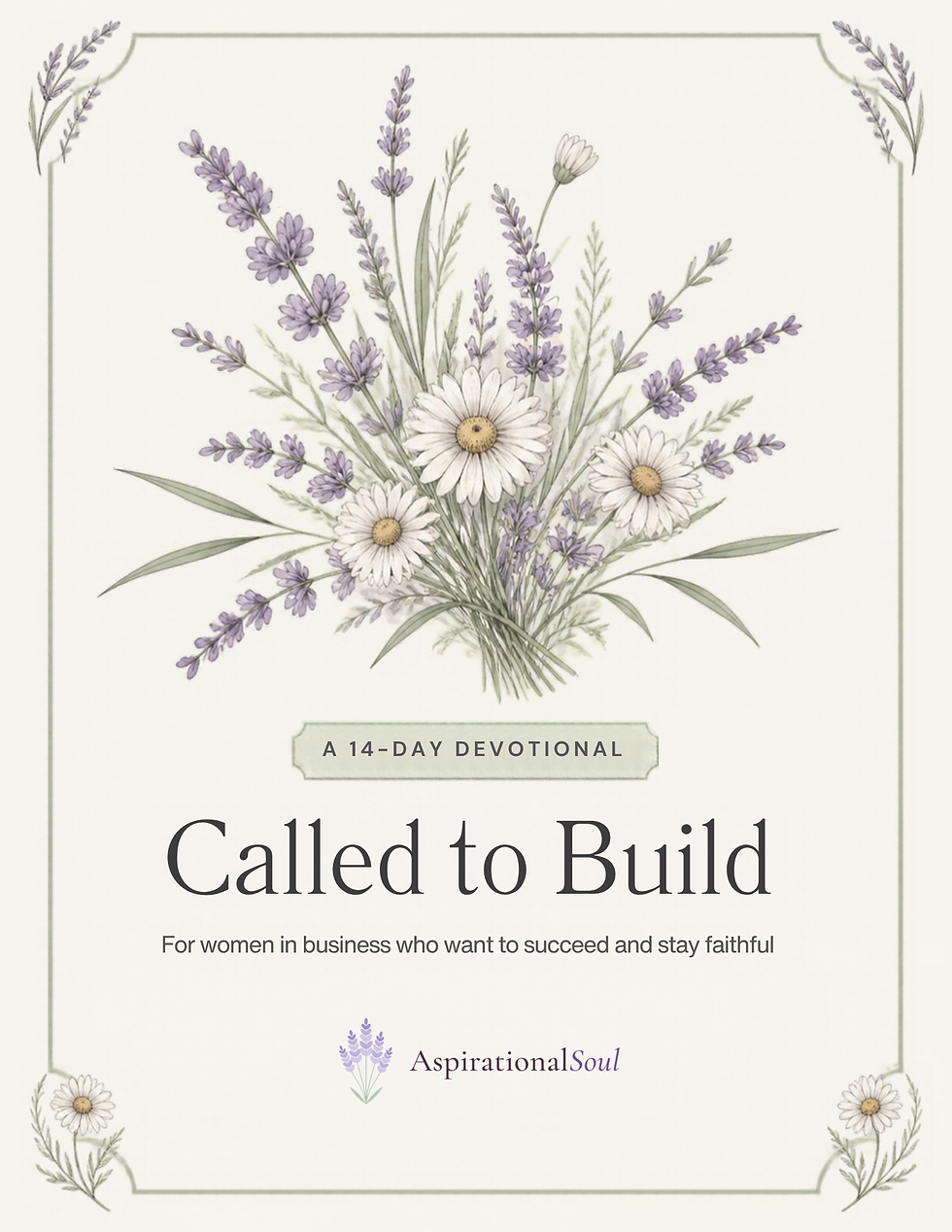 Cover of Called to Build, a 14-day devotional for women in business by Aspirational Soul