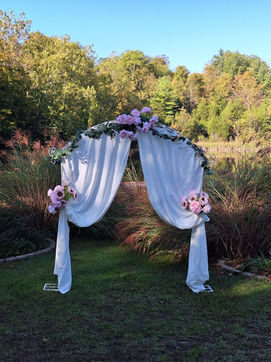 Metal Arch with Drapery