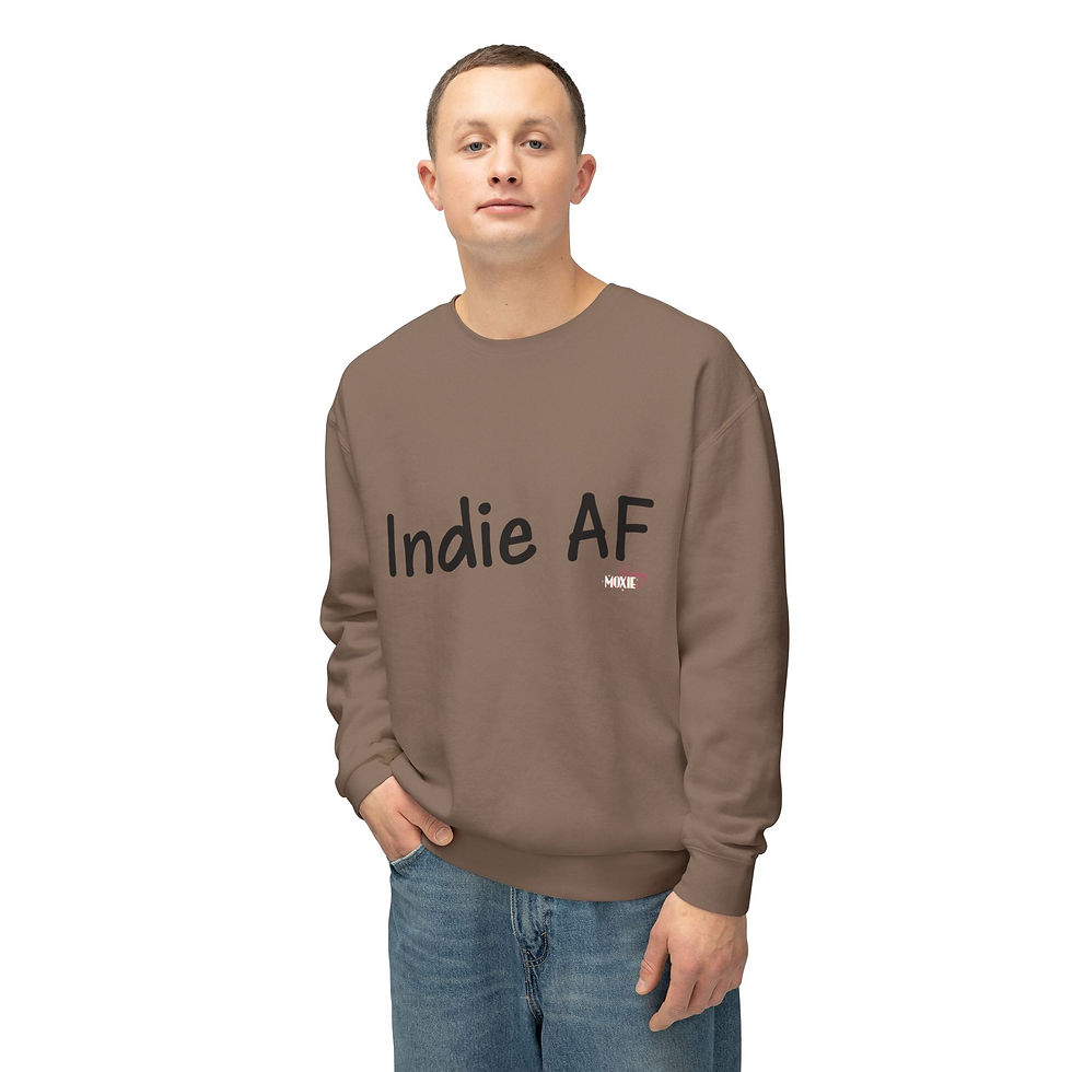 Indie AF - Unisex Lightweight Crewneck Sweatshirt - Lowkey Moxie