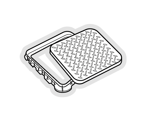 Miniature : Tampon hydraulique composite 400x400 mm Carré B125