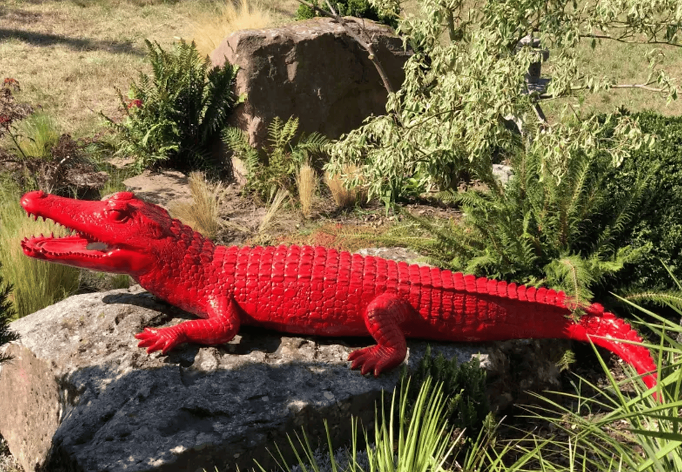 Miniature : Caïman décoratif en résine