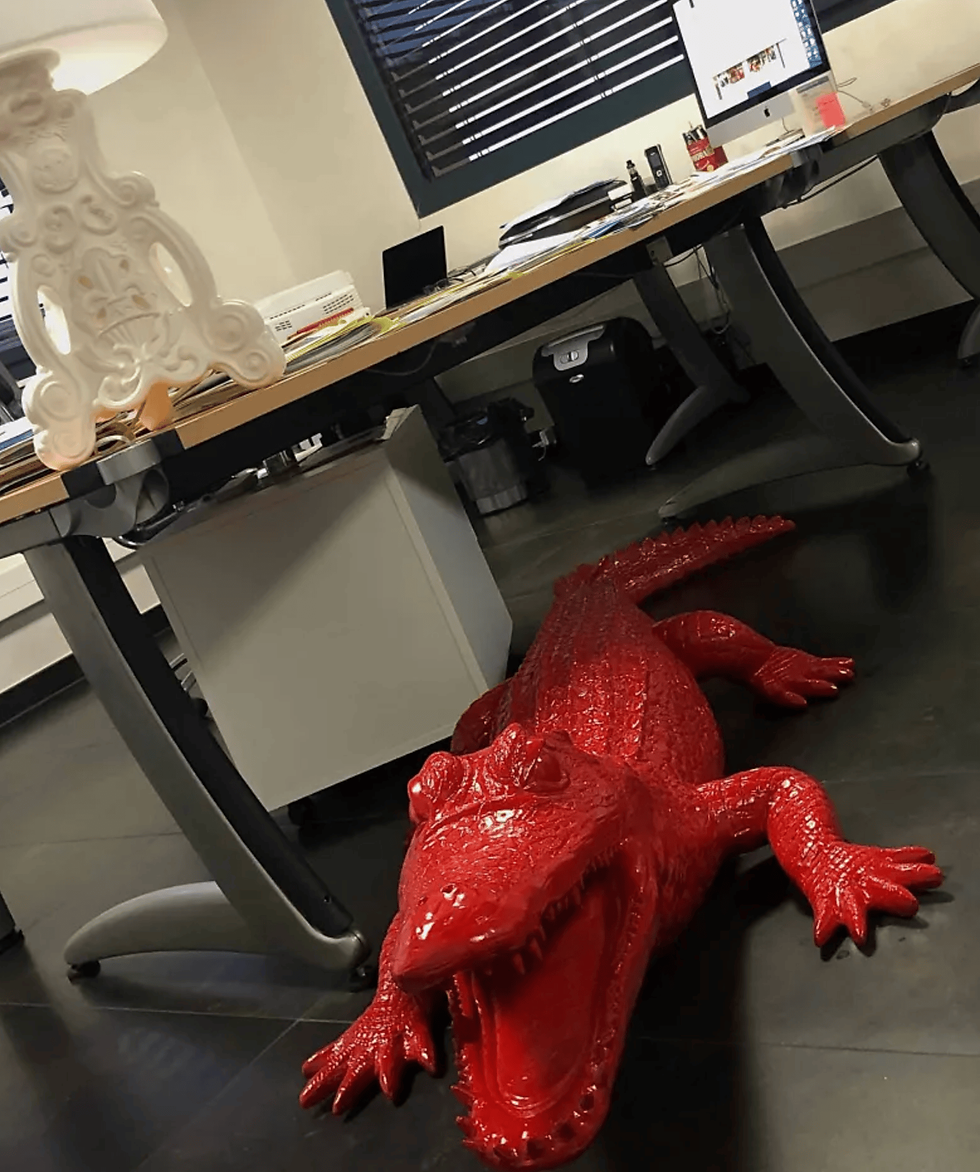 Miniature : Alligator ou Caïman XL en résine 200 cm