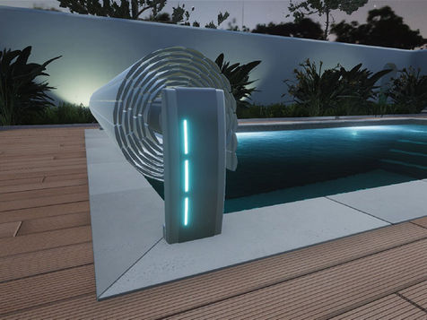 Ambiance lumineuse et contemporaine grâce à notre volet piscine sécurité modèle Bali.