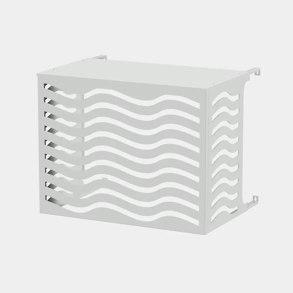 Miniature : Cache Clim Onde Gris Aluminium