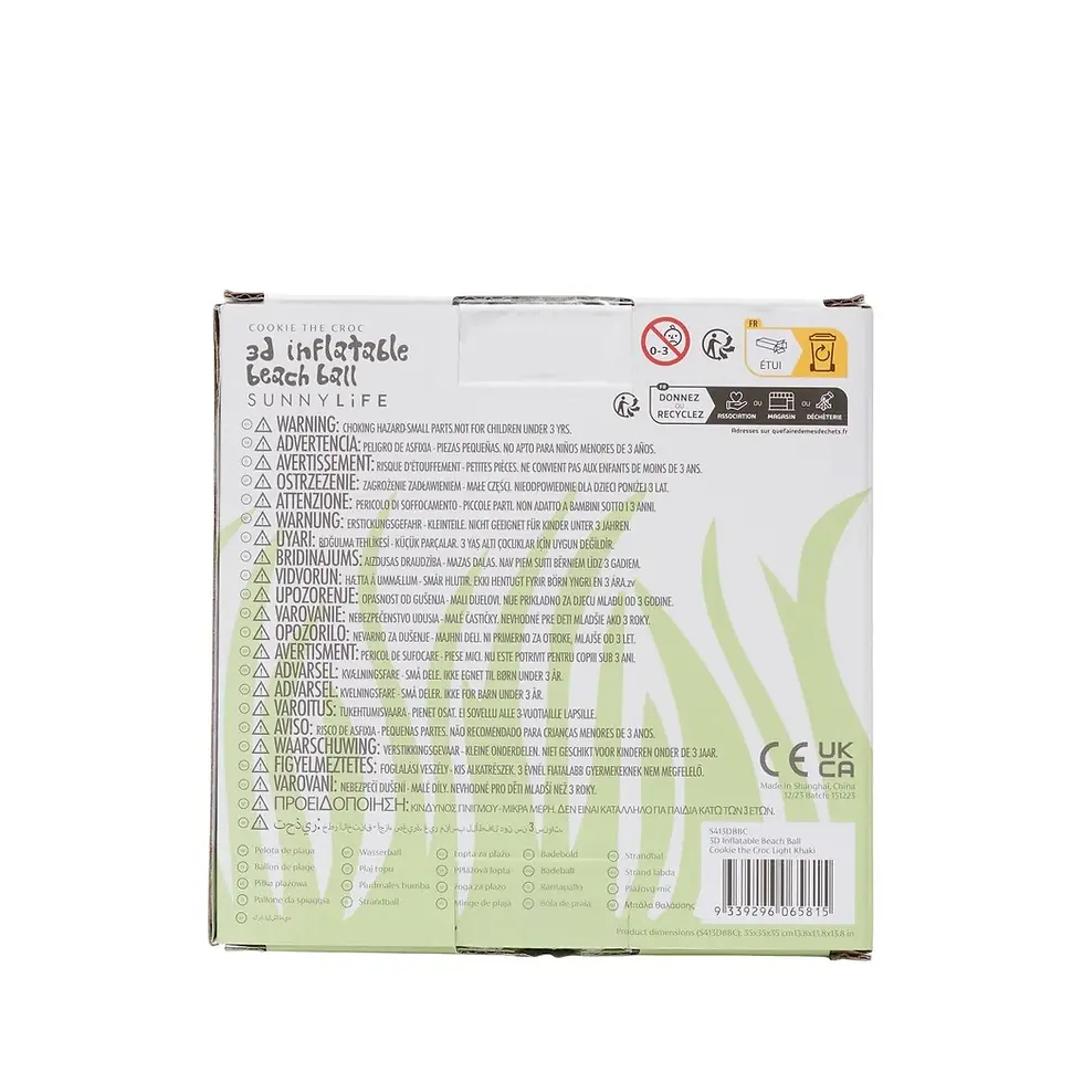 Miniature : Ballon de Plage Gonflable 3D Cookie Le Crocodile Vert SunnyLife