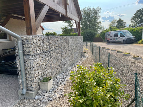 Gabions du Jura - Mur Appentis voiture par La Batisse à Rahon 39120