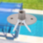 Platine de fixation pour plage bois