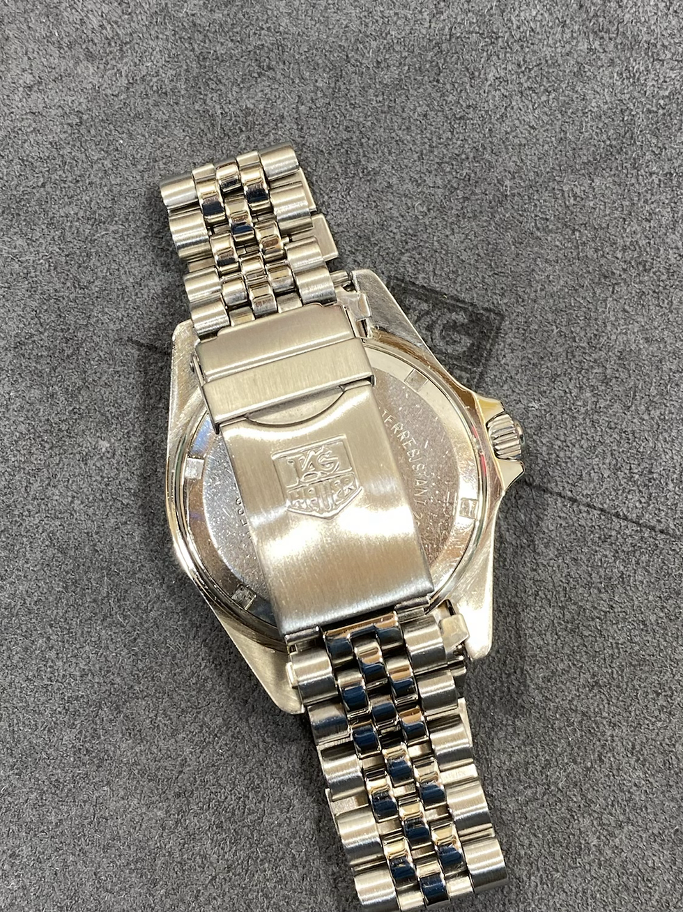 Thumbnail: 👍 Vintage TAG HEUER 1000 980.013 Black Submariner Style Dive Watch