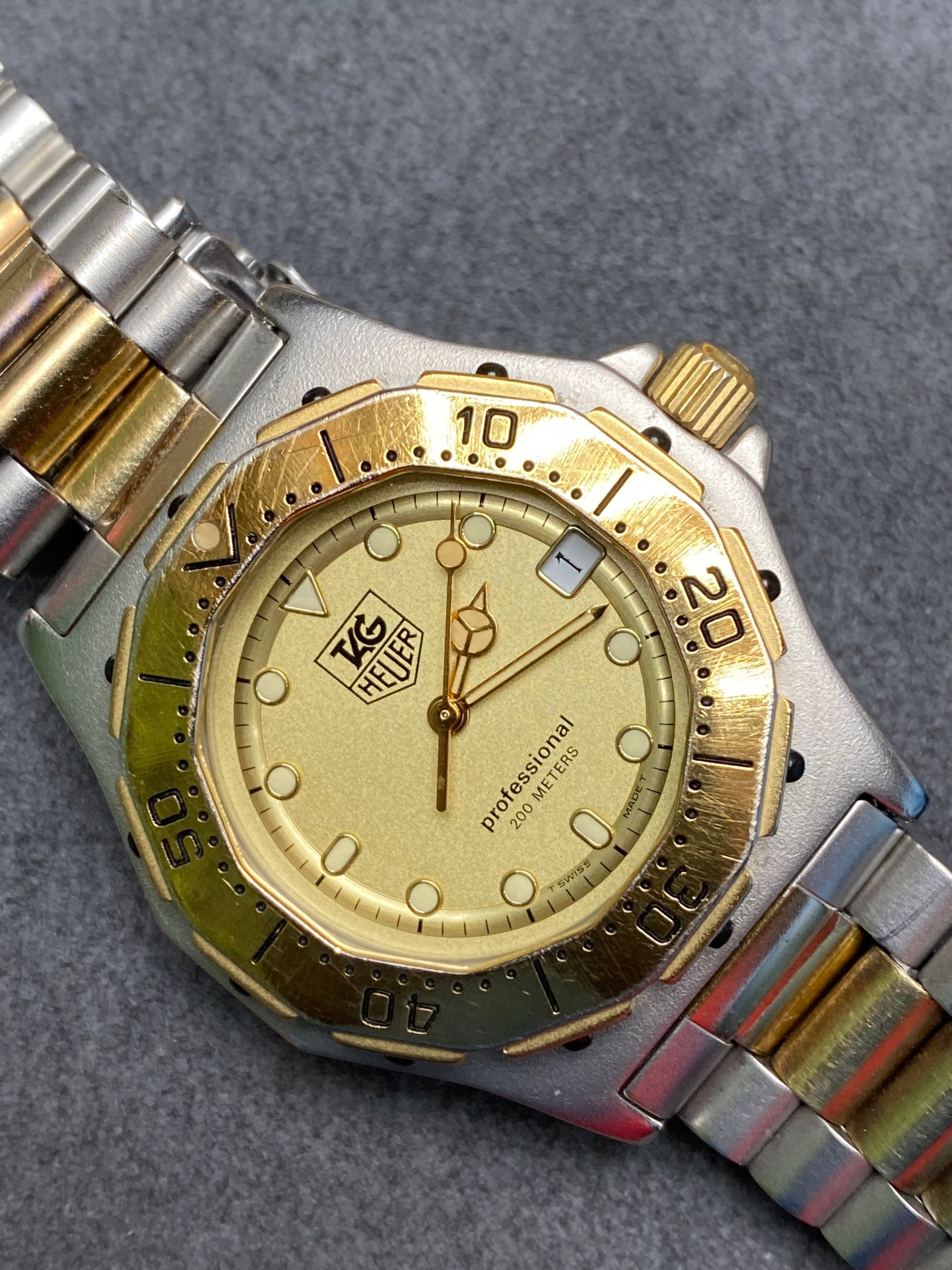 👍 Serviced Vintage TAG HEUER 3000 Series 935.413 MIDSIZE S&G Dive Watch