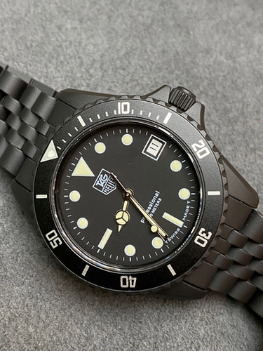 😎TAG HEUER 1000 980.026 Black Dial Submarine James Bond Diver