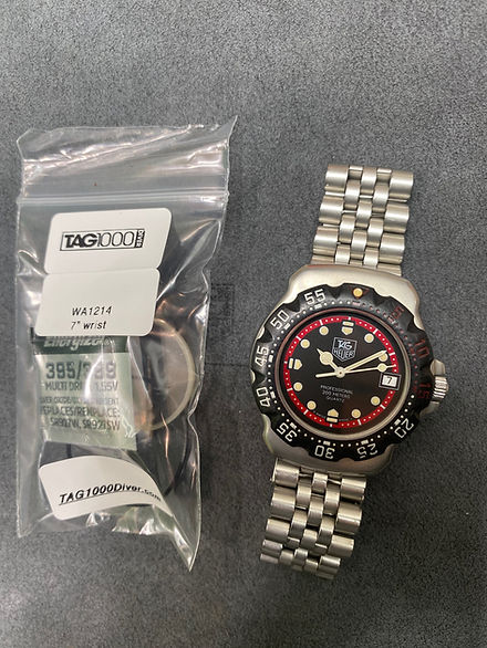 👍Serviced TAG HEUER Formula 1 F1 WA1214 black red silver