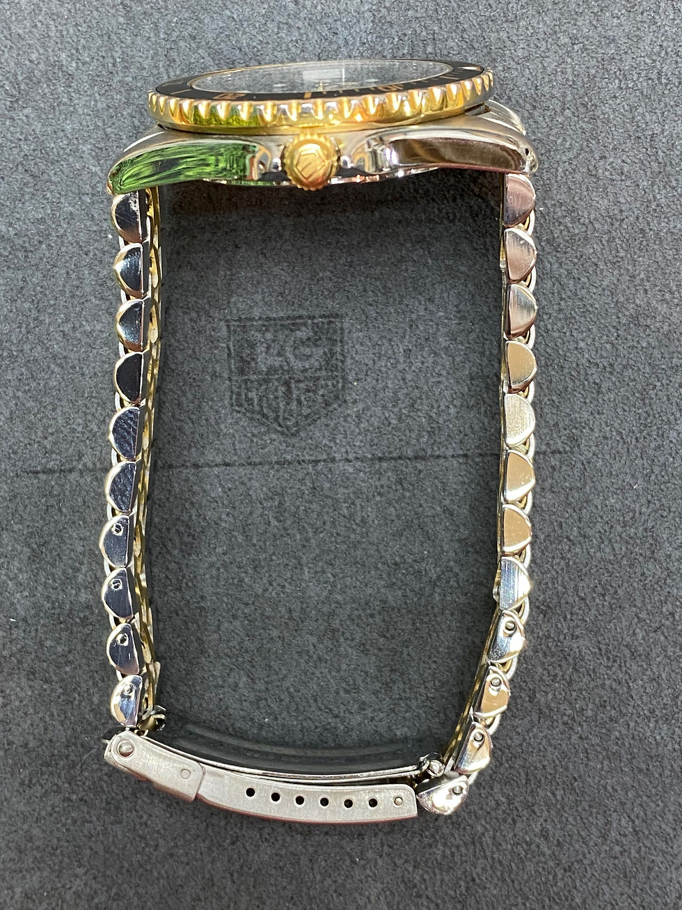Thumbnail: 👍 Vintage TAG HEUER 1000 980.020 Two Tone Gold Submarine Dive Watch