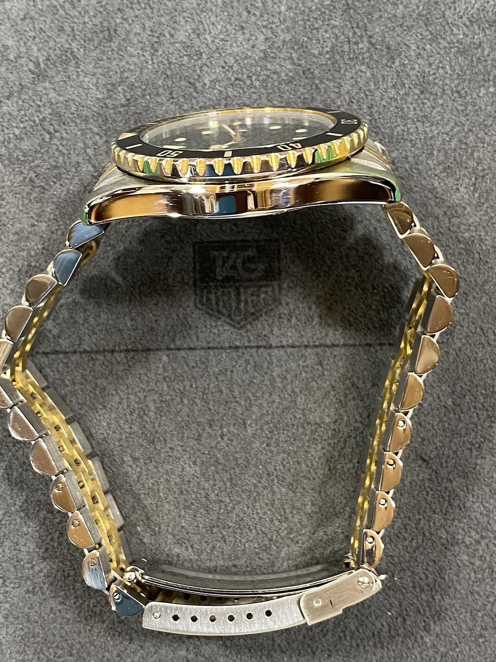 Thumbnail: 👍 Serviced TAG HEUER 1000 980.020 Two Tone Gold Submariner Style Dive Watch