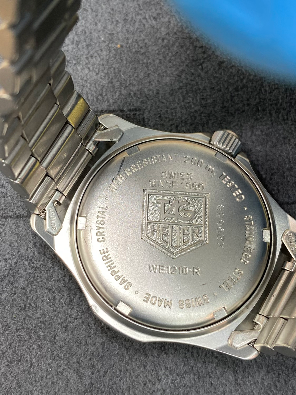 Thumbnail: 👍 Vintage TAG HEUER 2000 Black Dial 844 Monnin Watch WE1210-R Midsize Ladies