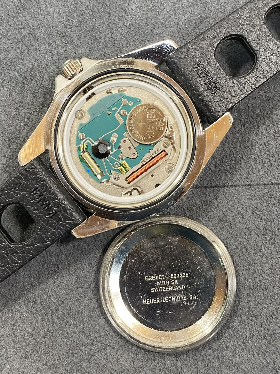 Thumbnail: 👍 Vintage TAG HEUER 1000 980.013 Black Dial Submariner 844 Monnin Watch
