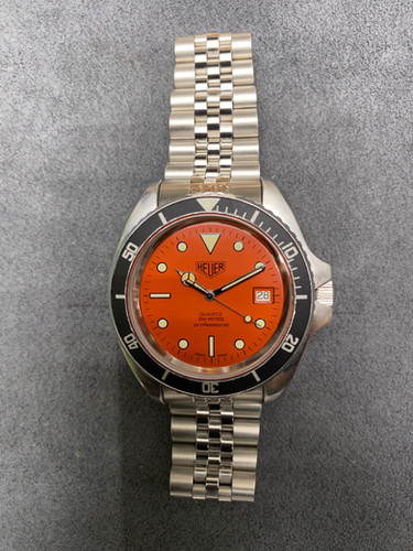 👍 Vintage TAG HEUER 1000 Orange Dial Diver 980.007 980.005 Style