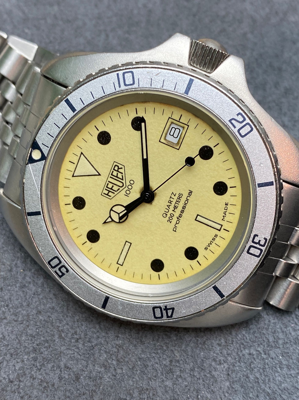 👍TAG HEUER 1000 989.106 Pewter Gray Lume Dial James Bond Diver Watch