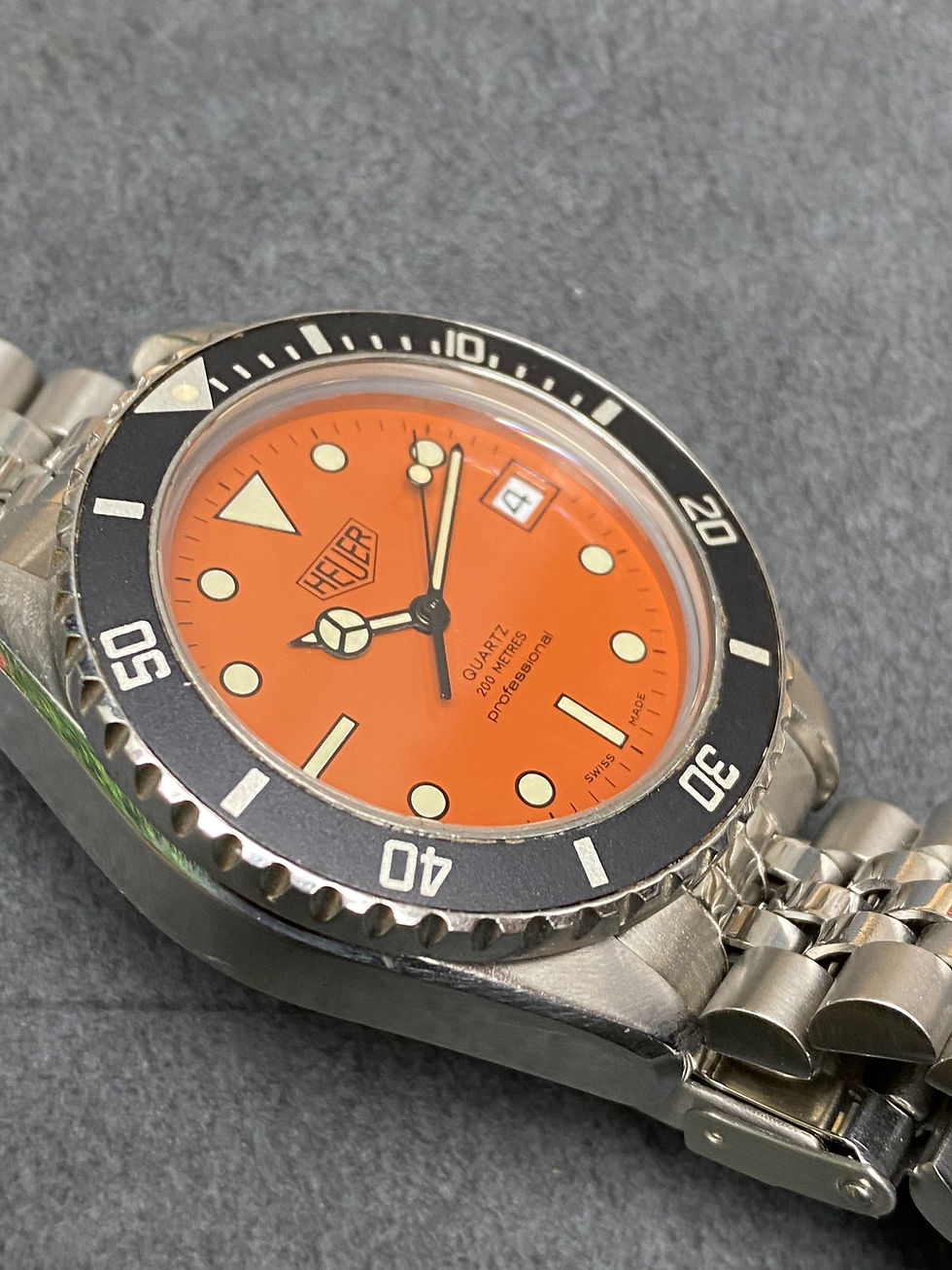 Thumbnail: 👍 Vintage TAG HEUER 1000 980.014 Orange Dial Diver 980.007 980.005 Style Watch