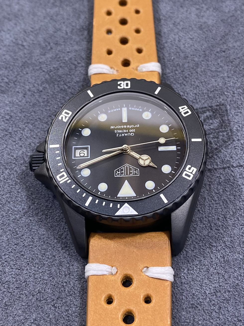 Thumbnail: 😎 TAG HEUER 1000 980.026 Black Dial Submariner James Bond Diver Style Watch