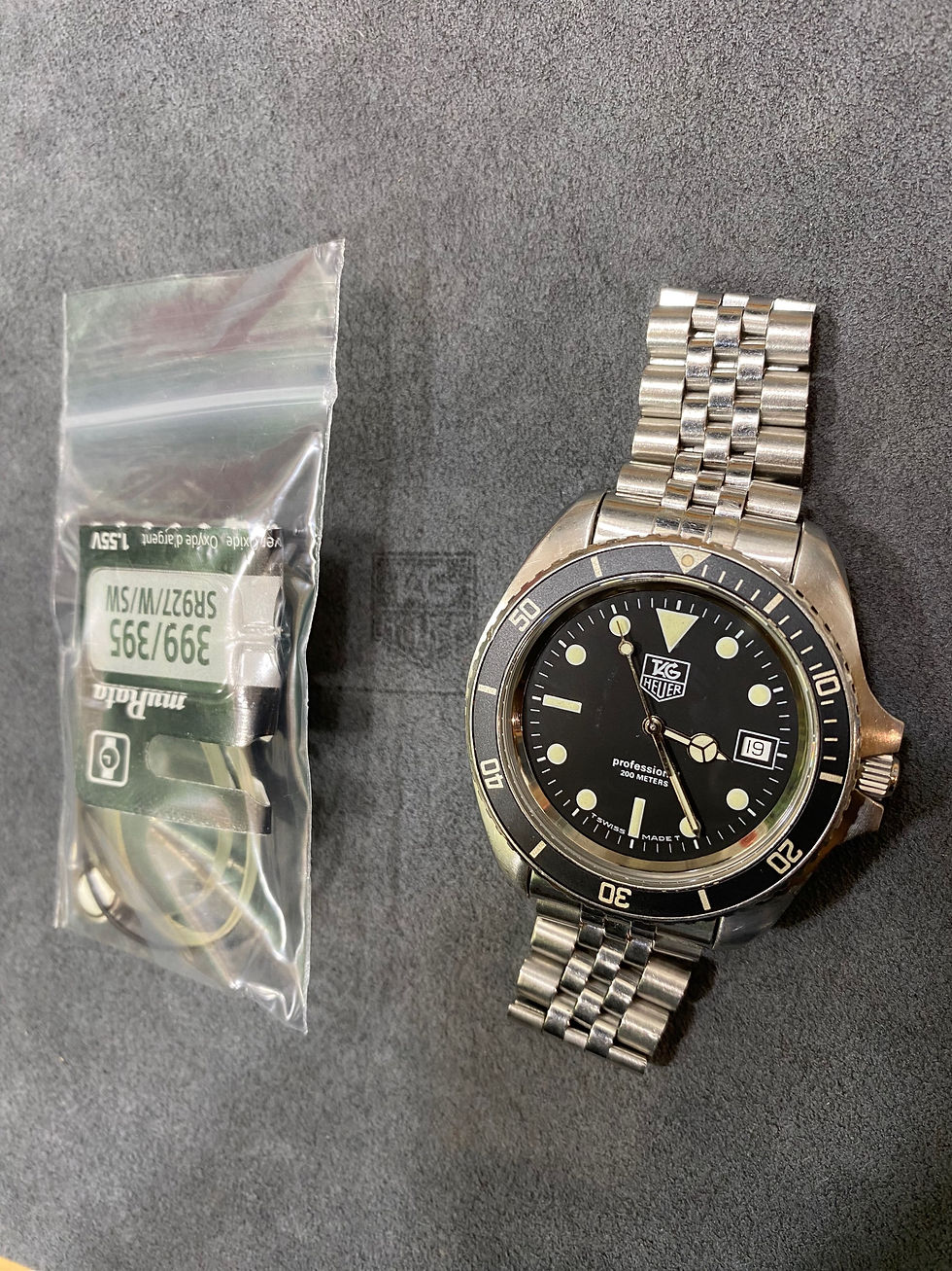 👍 Vintage TAG HEUER 1000 980.006 Jumbo Black Submarine 844 Style Dive Watch