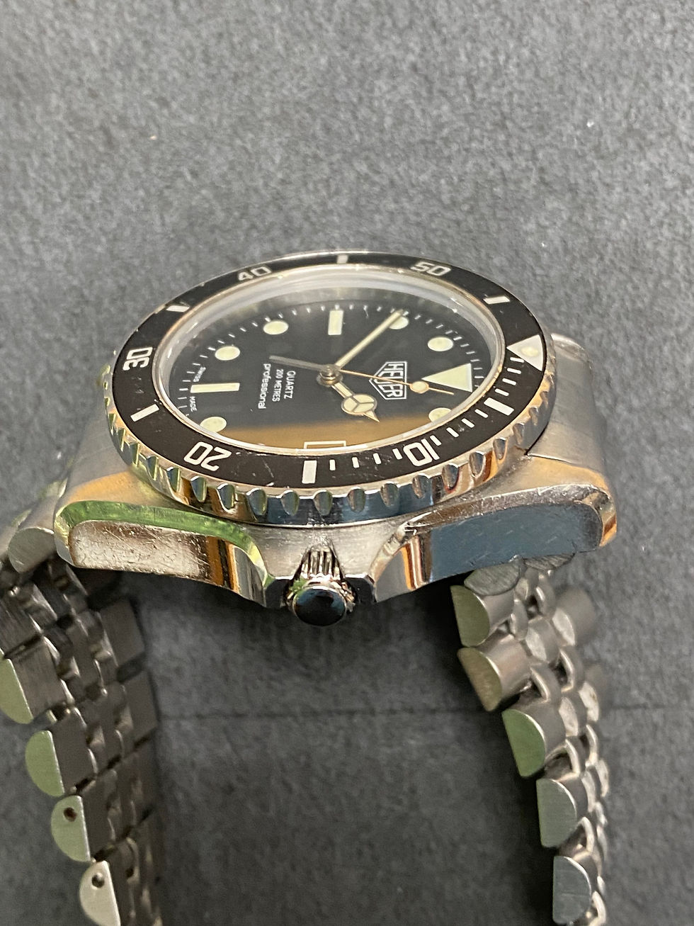 Thumbnail: 👍 Vintage TAG HEUER 1000 980.013 Black Dial 844 Monnin Dive Watch