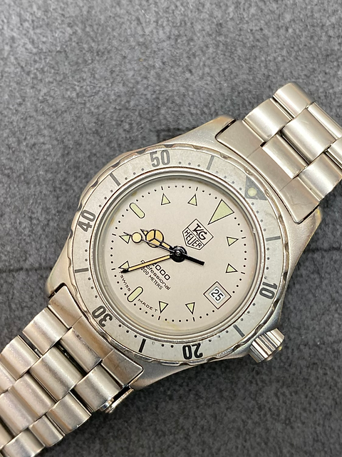 Serviced Tag Heuer Pro 2000 Watch Ladies Gray Silver 972.008 Diver