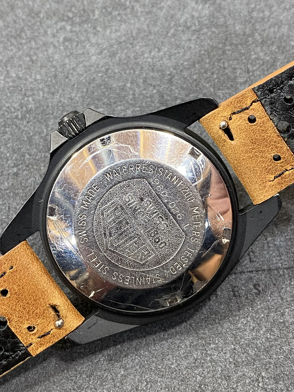 Thumbnail: 👍 TAG HEUER 1000 980.026 PVD DLC Submariner Style Dive Watch