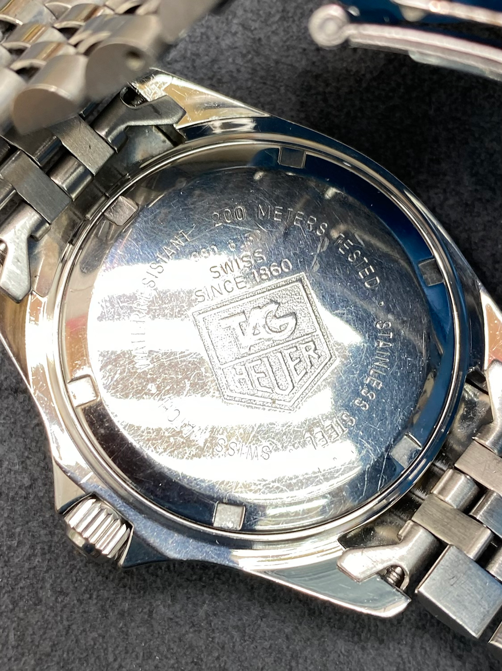 Thumbnail: 👍 Serviced TAG HEUER 1000 980.613 blue Submariner Dive Watch