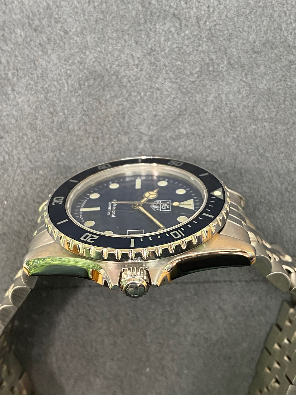 Thumbnail: 👍 Vintage TAG HEUER 1000 980.613 blue Submariner Dive Watch