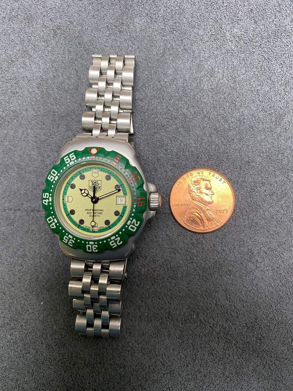 Thumbnail: Tag Heuer WA1412 Formula 1 F1 Watch Womens Green Lume WA1412.BA0495 Silver