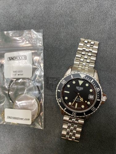 👍 Vintage TAG HEUER 1000 980.033 Black Dial 844 980.013 Type Dive