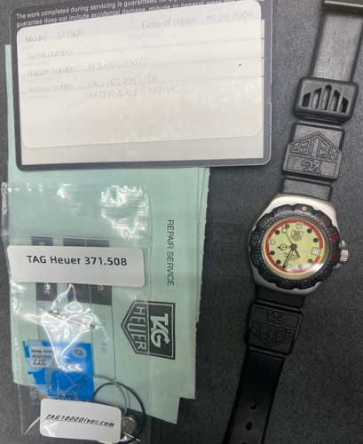 😎 Vintage Tag Heuer 371.508 Formula 1 F1 Watch Women's Lume Black